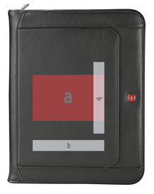Leather Zip Portfolio Personalization Cover Info